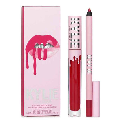 Matte Lip Kit: Matte Liquid Lipstick 3ml + Lip Liner 1.1g - # 402 Mary Jo K - 2pcs
