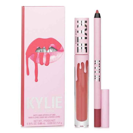 Matte Lip Kit: Matte Liquid Lipstick 3ml + Lip Liner 1.1g - # 704 Sweater Weather - 2pcs