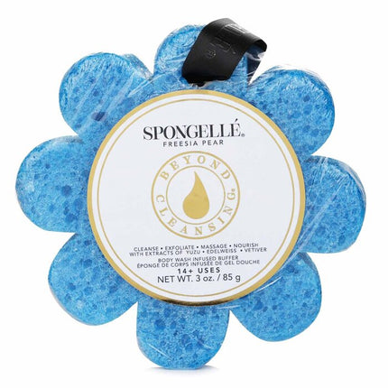 Wild Flower Soap Sponge - Freesia Pear (blue) - 1pc/85g Spongelle
