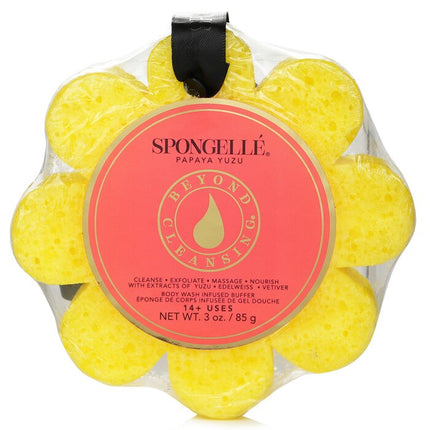 Wild Flower Soap Sponge - Papaya Yuzu (yellow) - 1pc/85g Spongelle