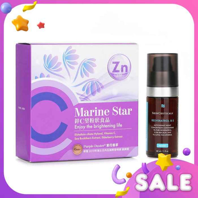 【eckare Marine Star Antioxidant Set】ko Influenza. Night Repair Damage. Antioxidant Protection. - 2pcs
