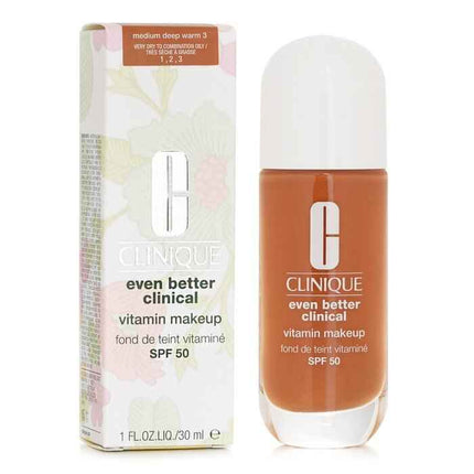 Even Better Clinical Vitamin Makeup Foundation Spf 50 - # 3 Medium Deep Warm - 30ml