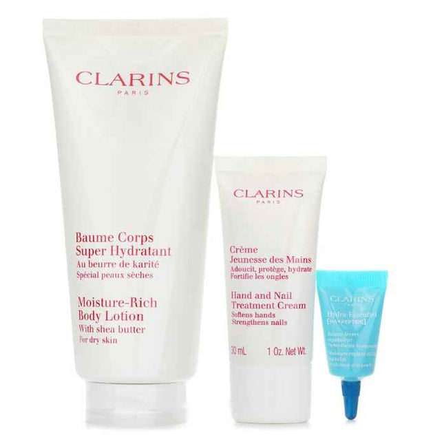 Perfect Hydration Body Set: Super Hydrating Body Balm 200ml+youthful Hand Cream 30ml+hydra Essentiel Reparing Lip Balm 3ml - 3pcs