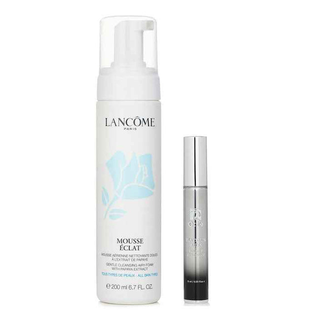 Lancome Mousse Eclat Express Clarifying Self-foaming Cleanser 200ml X Ottie Platinum Aura Roll Up Eye Cream 15ml - 2pcs