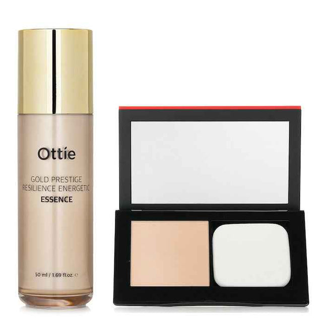 Shiseido Synchro Skin Self Refreshing Custom Finish Powder Foundation - # 130 Opal 9g X Ottie Gold Prestige Resilience Energetic Essence 50ml - 2pcs