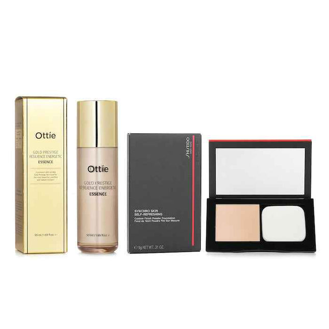 Shiseido Synchro Skin Self Refreshing Custom Finish Powder Foundation - # 130 Opal 9g X Ottie Gold Prestige Resilience Energetic Essence 50ml - 2pcs