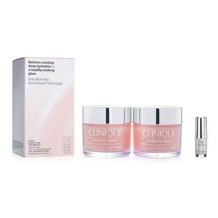 Clinique Moisture Surge 100h Auto-replenishing Hydrator (jumbo Size) Duo Pack 2x200ml X Natural Beauty Hydrating Radiant Eye Concentrate (exp Date: