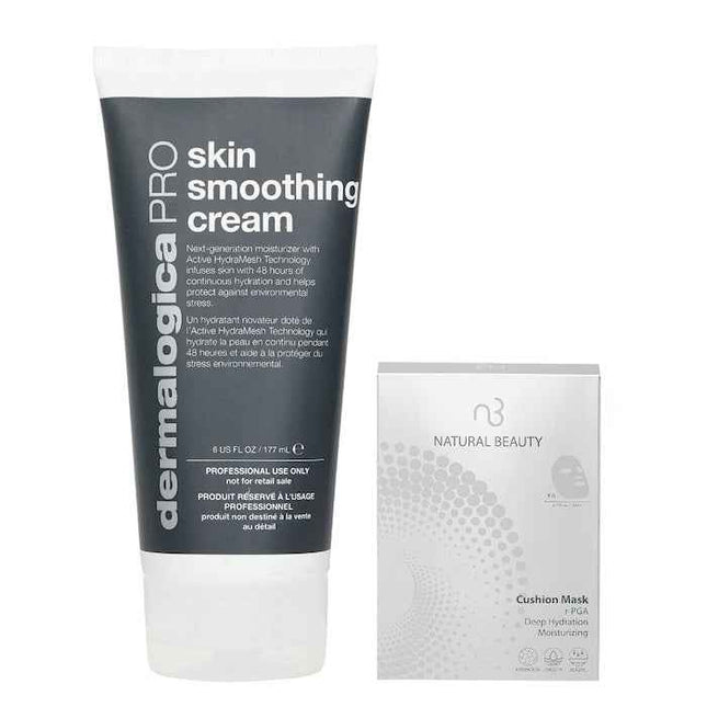 Dermalogica Skin Smoothing Cream Pro (salon Size) 177ml X Natural Beauty R-pga Deep Hydration Moisturizing Cushion Mask (exp Date: 01/2026) 6x 20ml