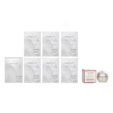 Shiseido Benefiance Wrinkle Smoothing Eye Cream 15ml X Natural Beauty R-pga Deep Hydration Moisturizing Cushion Mask (exp Date: 01/2026) 6x 20ml -