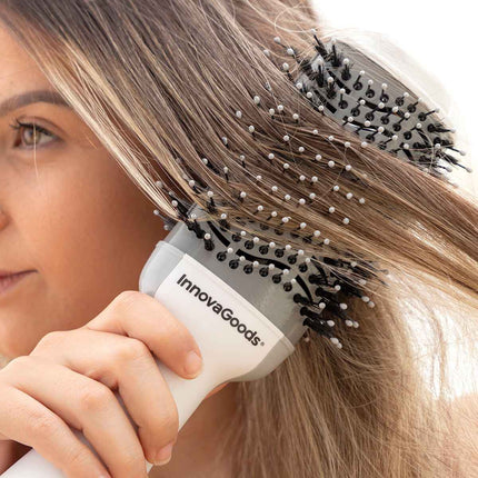 Ionic Dryer and Volumising Brush Volumio InnovaGoods White Grey 1000 W