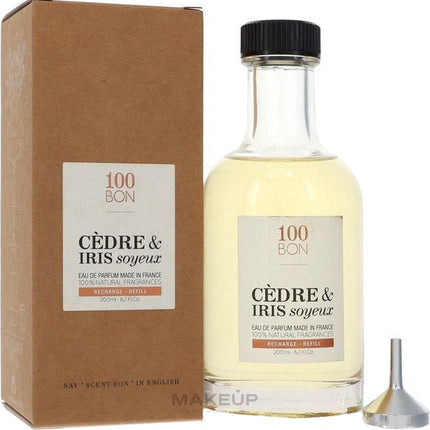 100BON Cèdre & Iris Soyeux Eau de Parfum 200ml Refill | Luxurious, Woody & Floral Unisex Fragrance