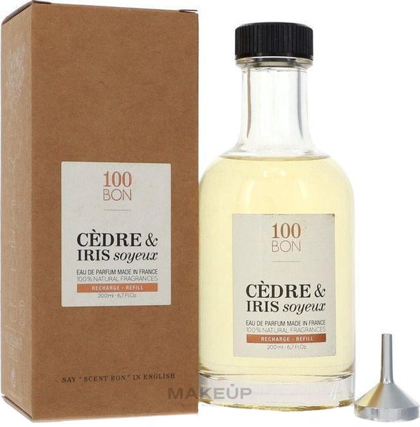 100BON Cèdre & Iris Soyeux Eau de Parfum 200ml Refill | Luxurious, Woody & Floral Unisex Fragrance